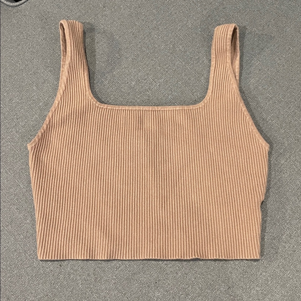 House of Harlow 1960 Cropped Women's tan Tank Top REVOLVE size large